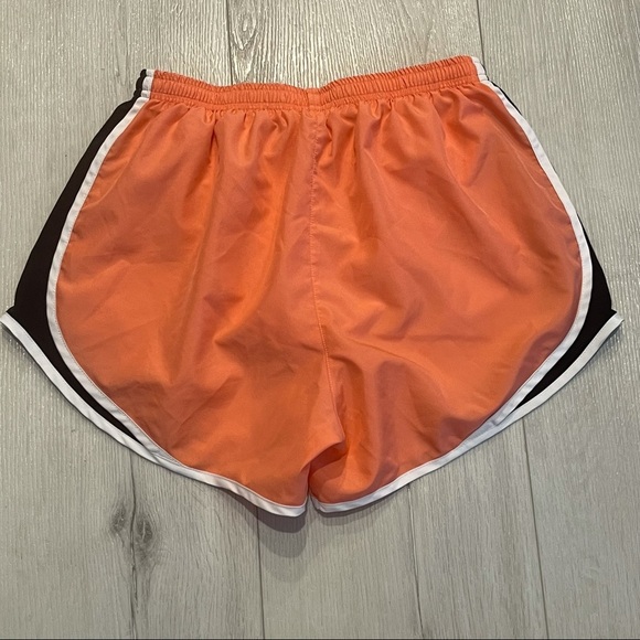 NIKE Dri-Fit Brief Lined Orange Running Shorts - Picture 8 of 9